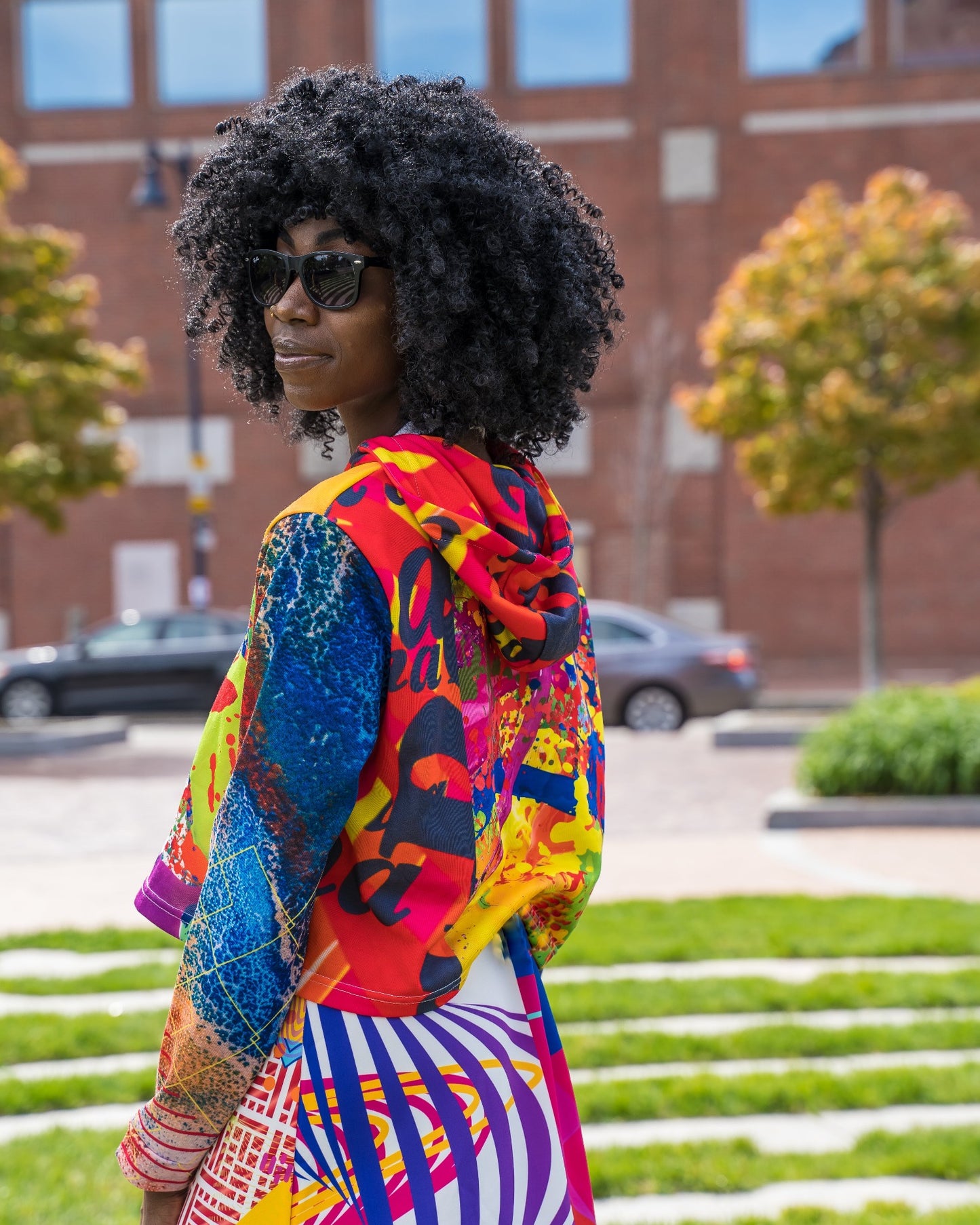 Splash Cropped Hoodie