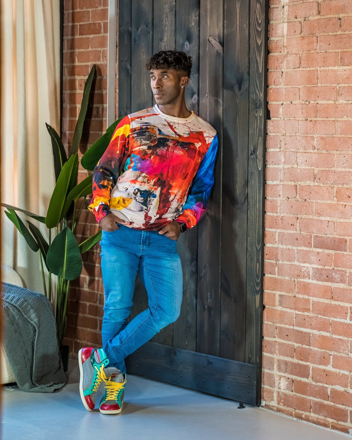 Paint Splash Crewneck Sweater