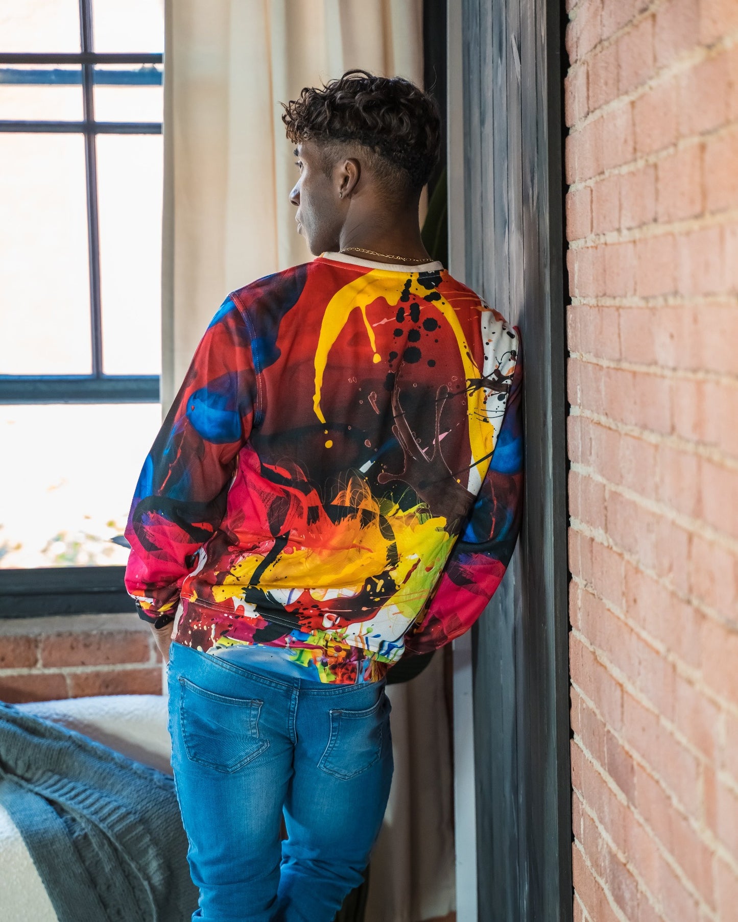 Paint Splash Crewneck Sweater
