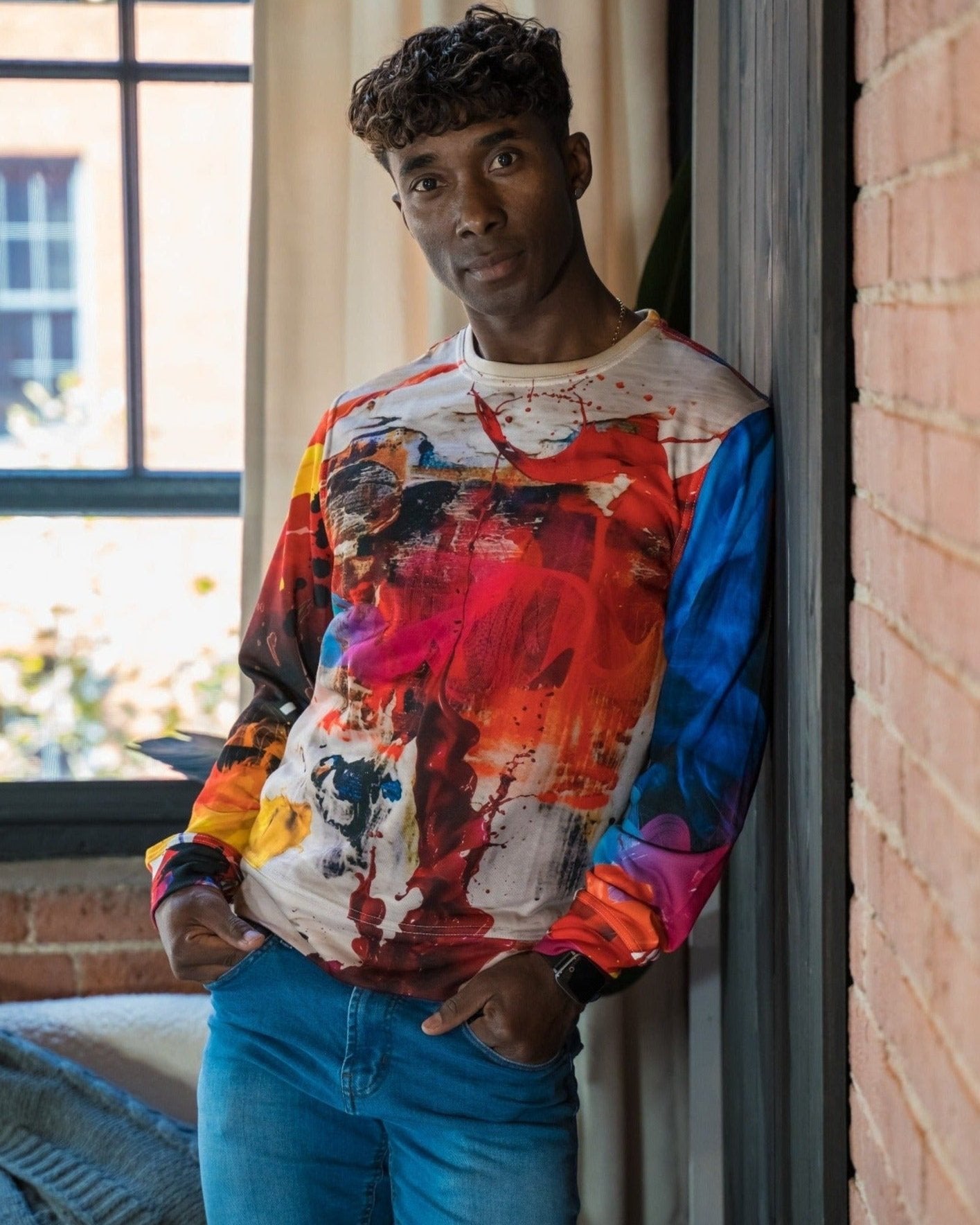 Paint Splash Crewneck Sweater