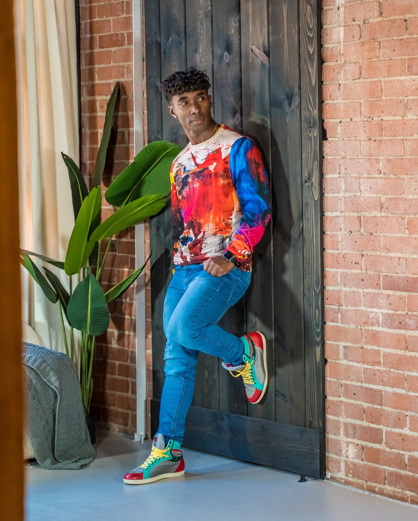 Paint Splash Crewneck Sweater