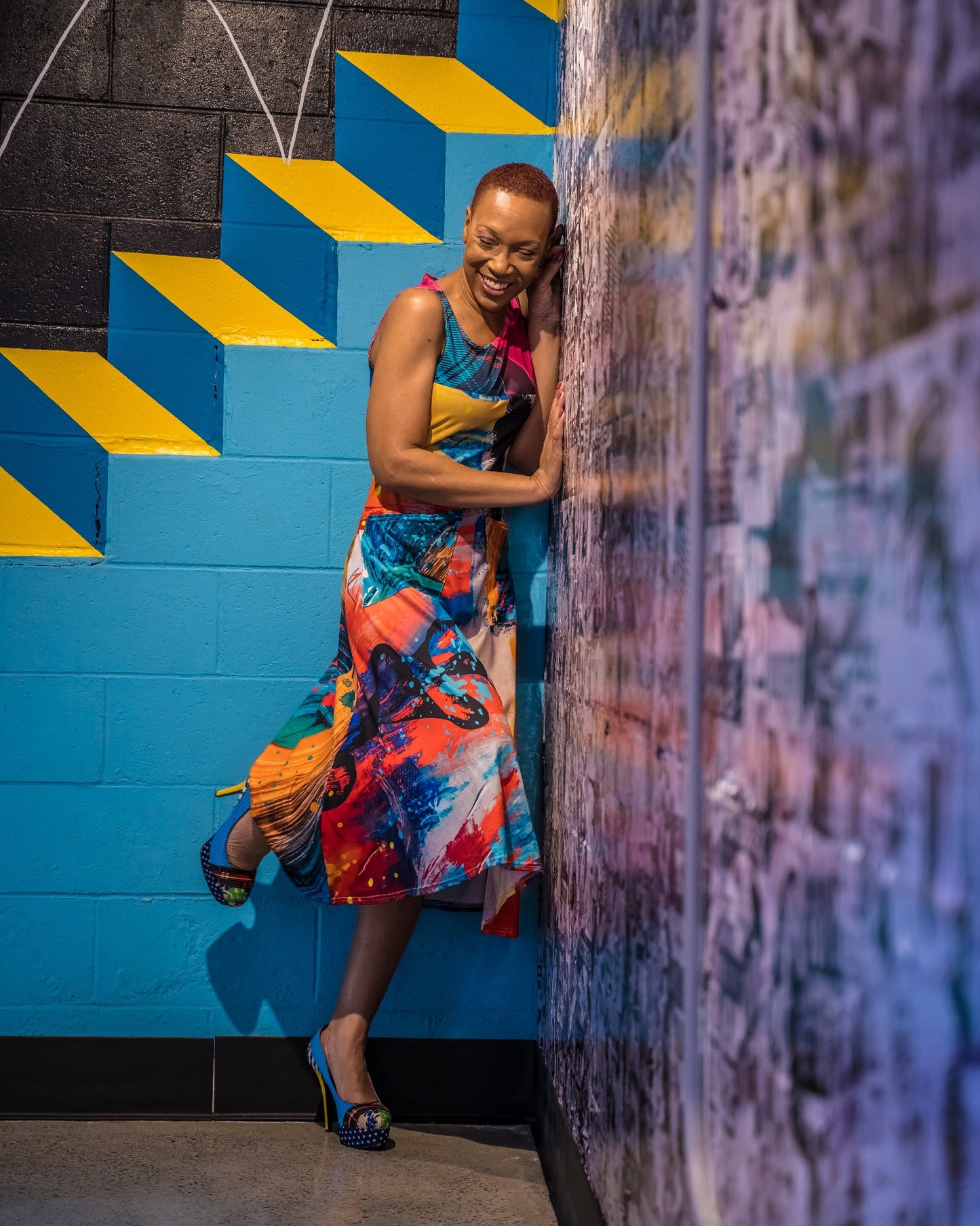 Multi Colored Sleeveless Dress