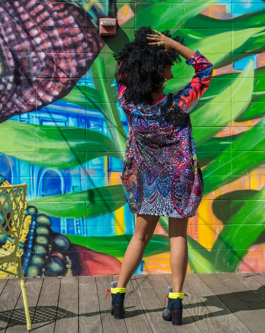 Graphic Oversized Crew Neck T-Shirt Dress
