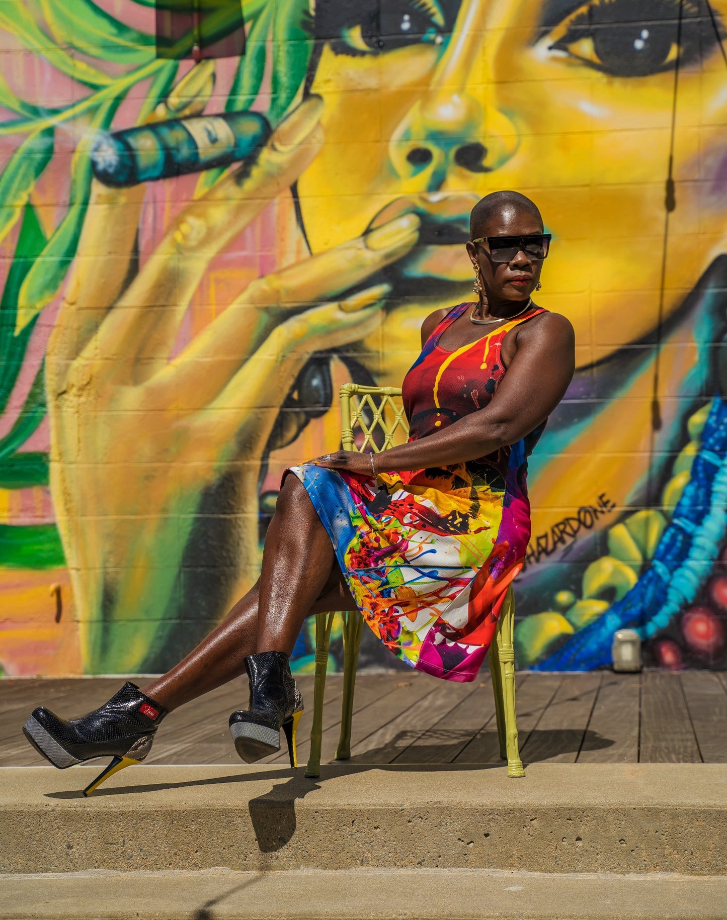 Color Splash Skater Dress